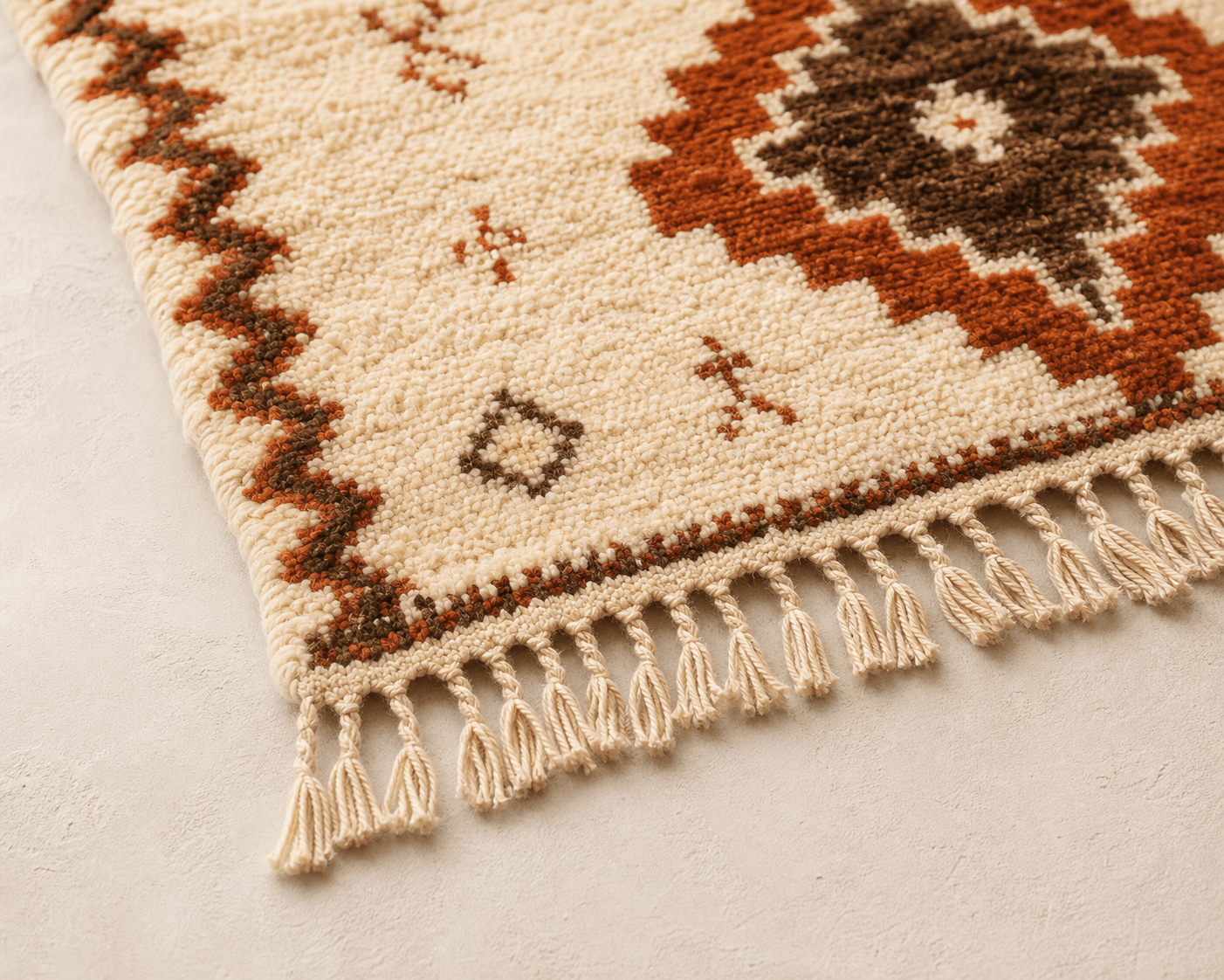 Toubkal Ember border and fringe detail